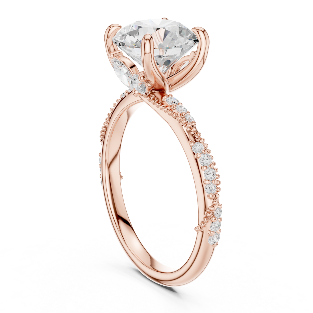 DDLR-968 - Solitaire Round Ring - White Gold
