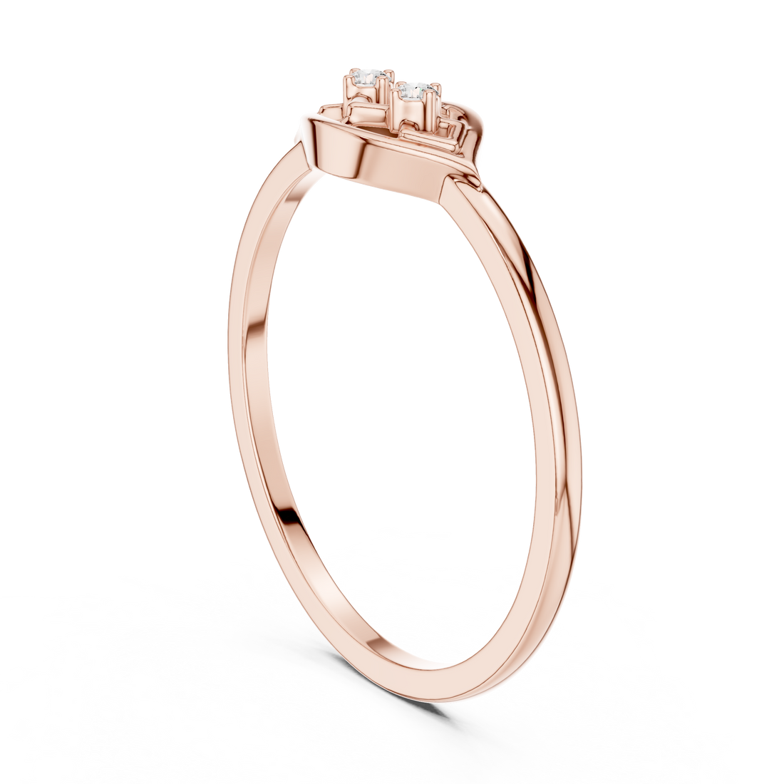 DR-6187 - Fashion Round Ring - White Gold