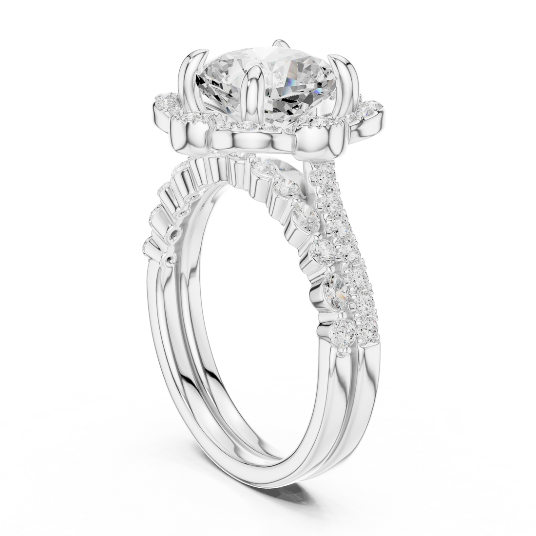 Fashion Ring - Cushion | DDLR-442 -CU - White Gold