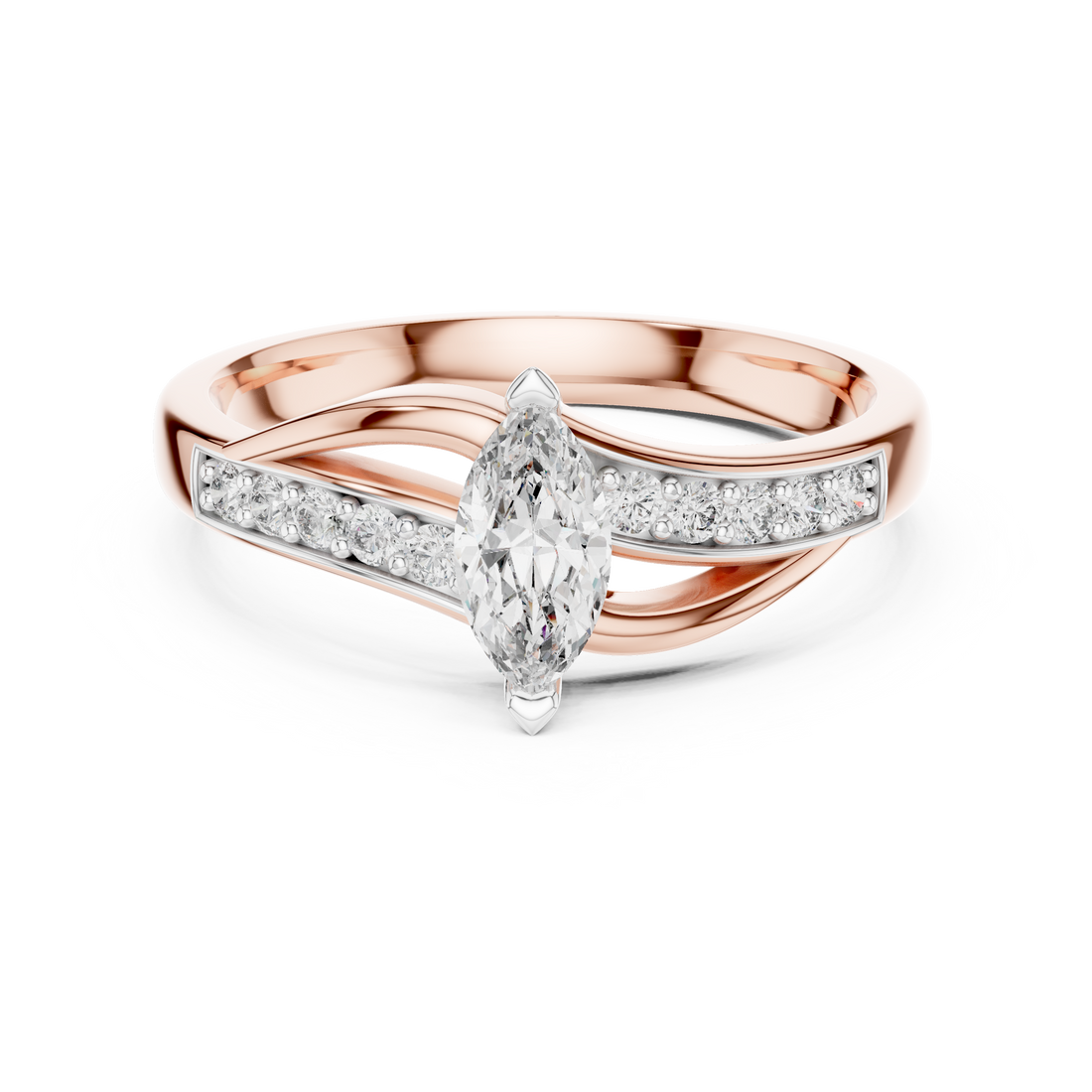 Solitaire Ring - Marquise | 12#10003@L - Rose Gold