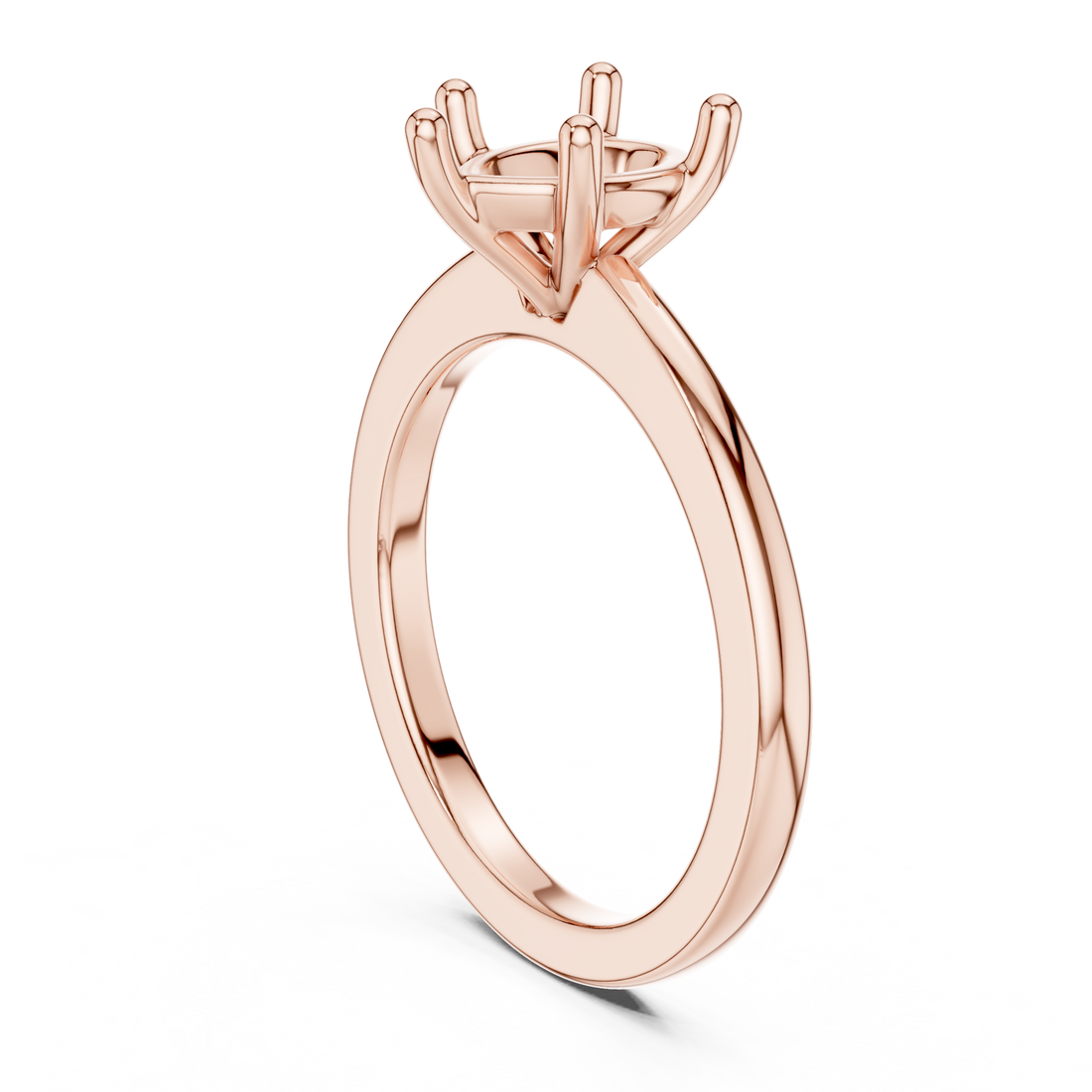 DDLR-032-PE - Solitaire Pear Ring - White Gold