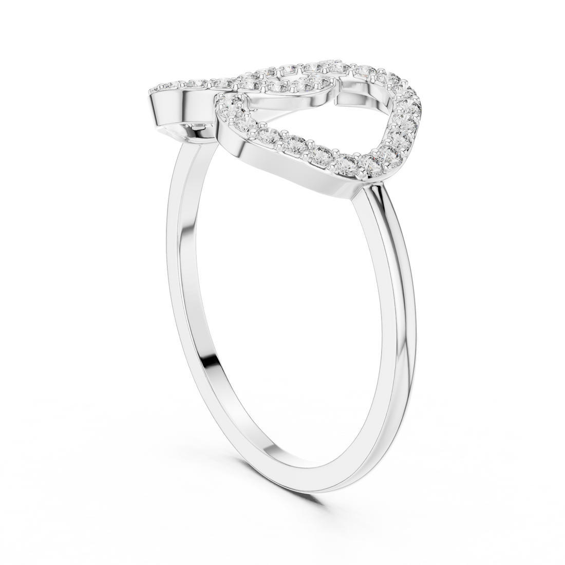 DR-6314 - Fashion None Ring - White Gold