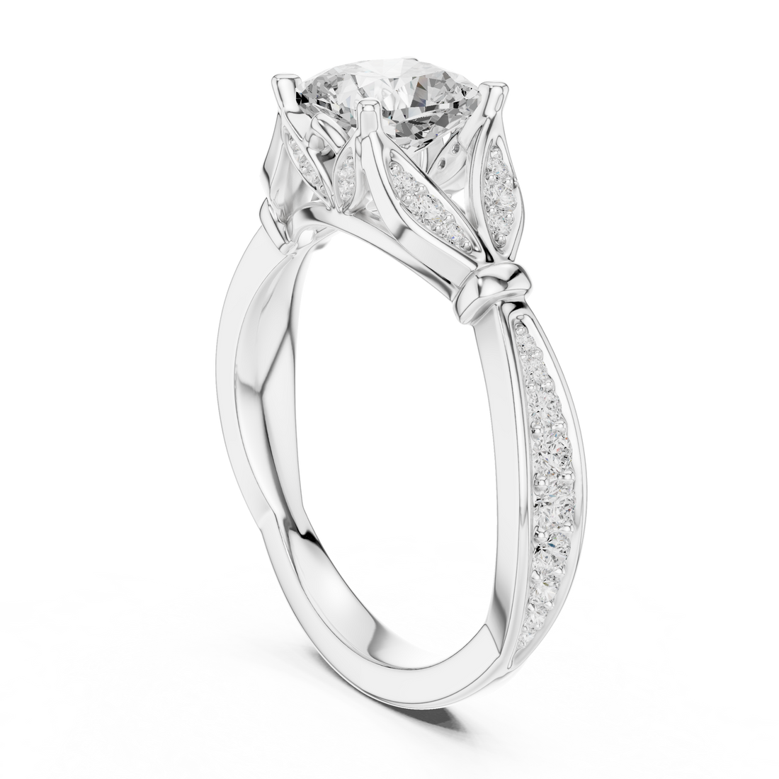 DDLR-932 - Vintage Cushion Ring - White Gold