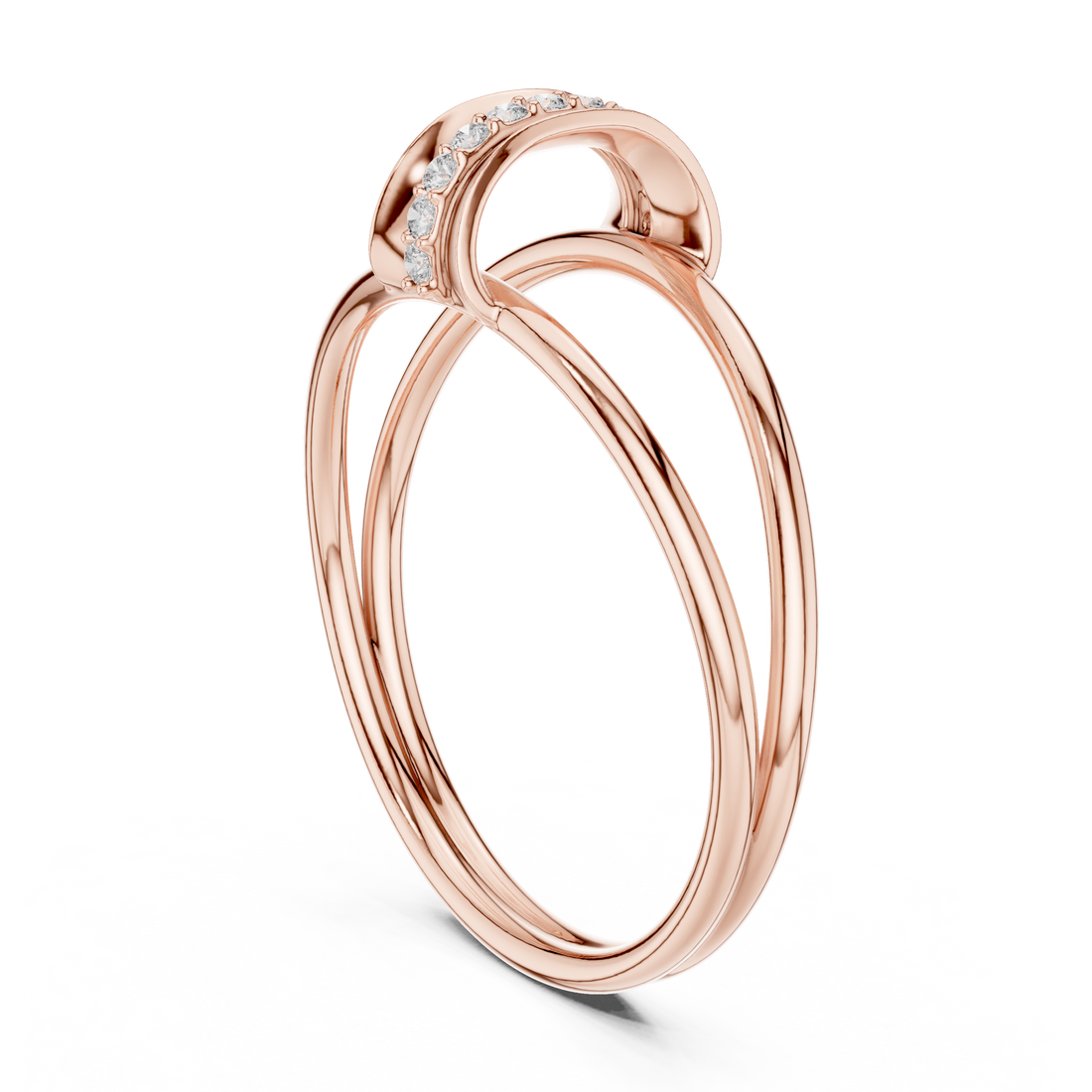 1 (176) - Bypass None Ring - White Gold