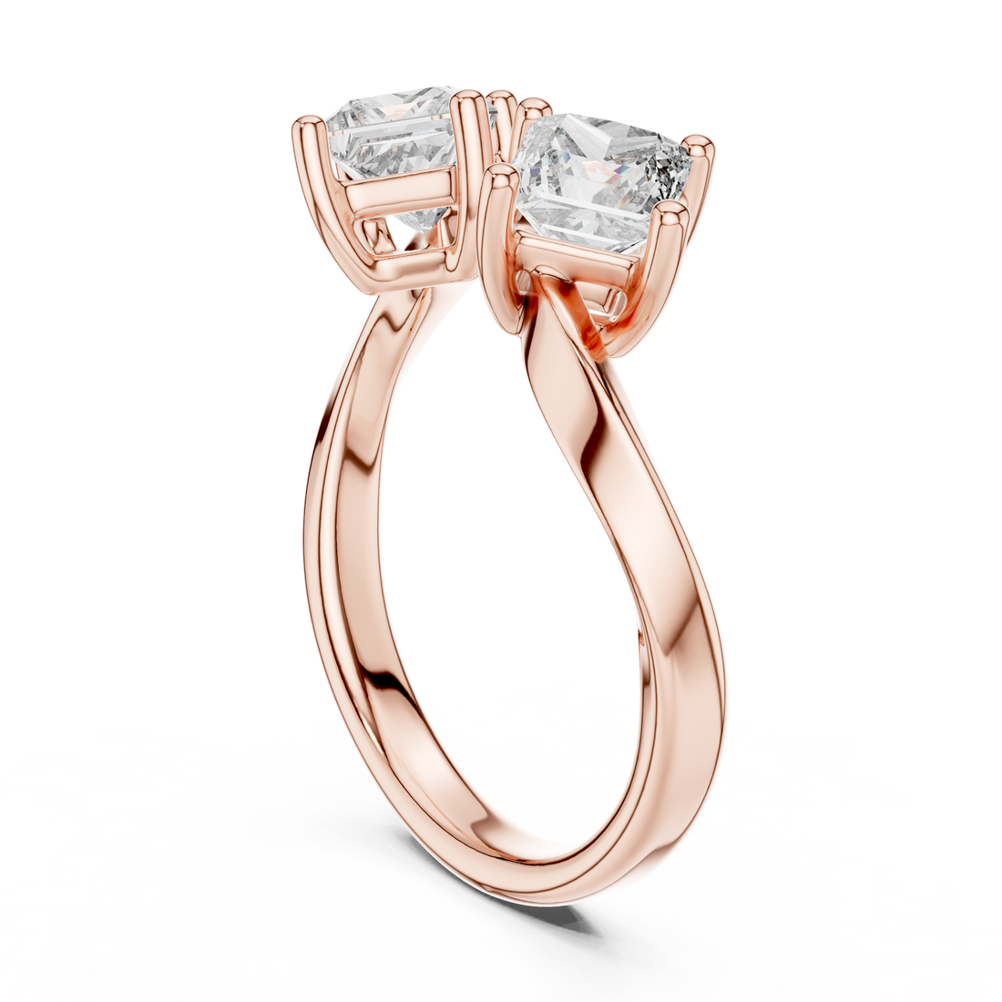 463 - Bypass Princess Ring - White Gold