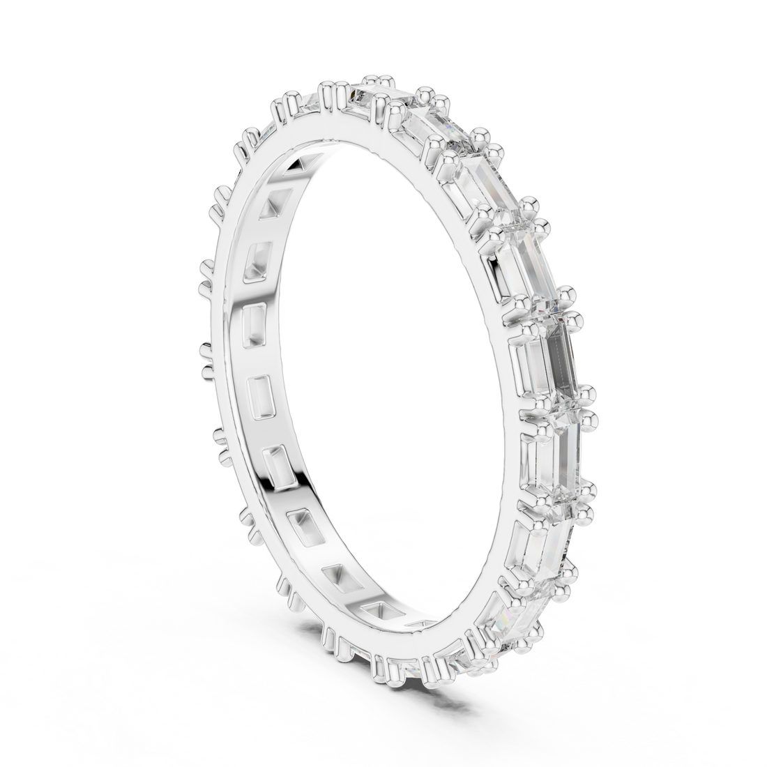 DDLR-231 - Eternity Emerald Ring - White Gold