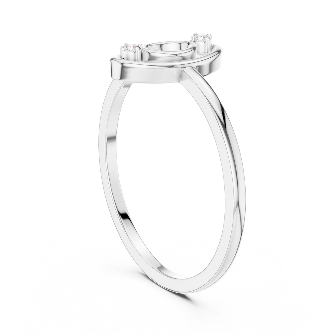DR-6176 - Fashion None Ring - White Gold