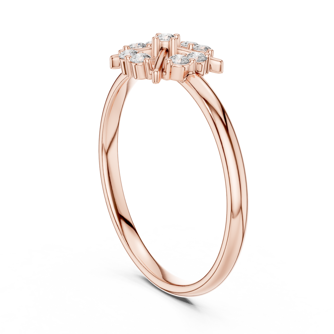 1 (425) - Fashion Round Ring - White Gold