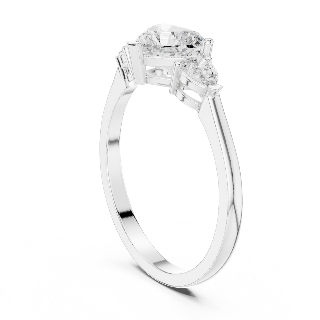Fashion Ring - Heart | HLR-234 - White Gold
