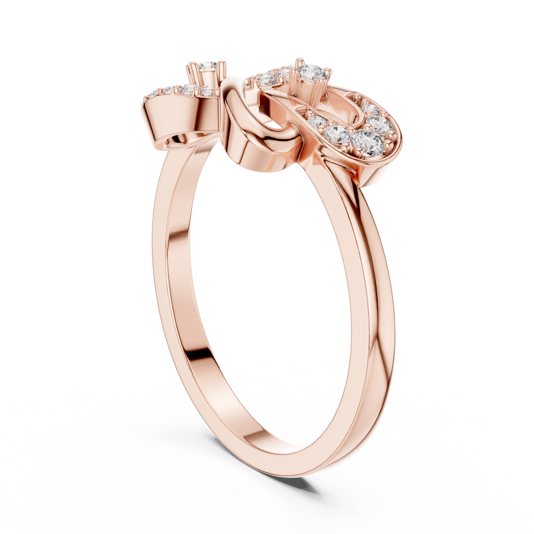 LR-01 (65) - Fashion Round Ring - White Gold