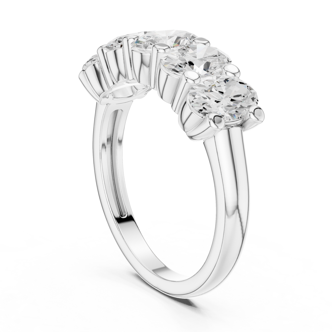 DDLR-320 - Eternity Oval Ring - White Gold