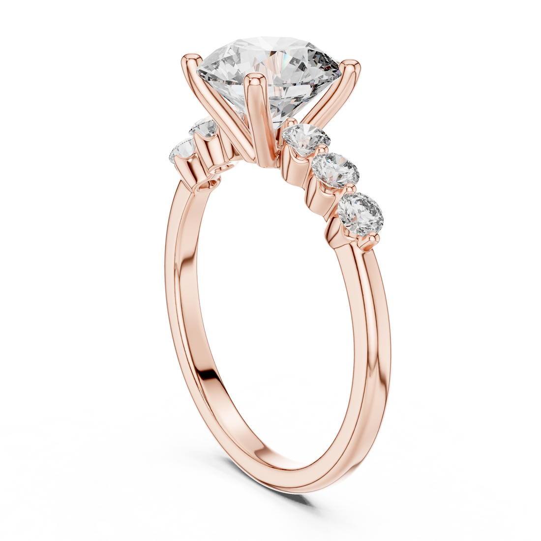 DDLR-151 - Solitaire Round Ring - White Gold