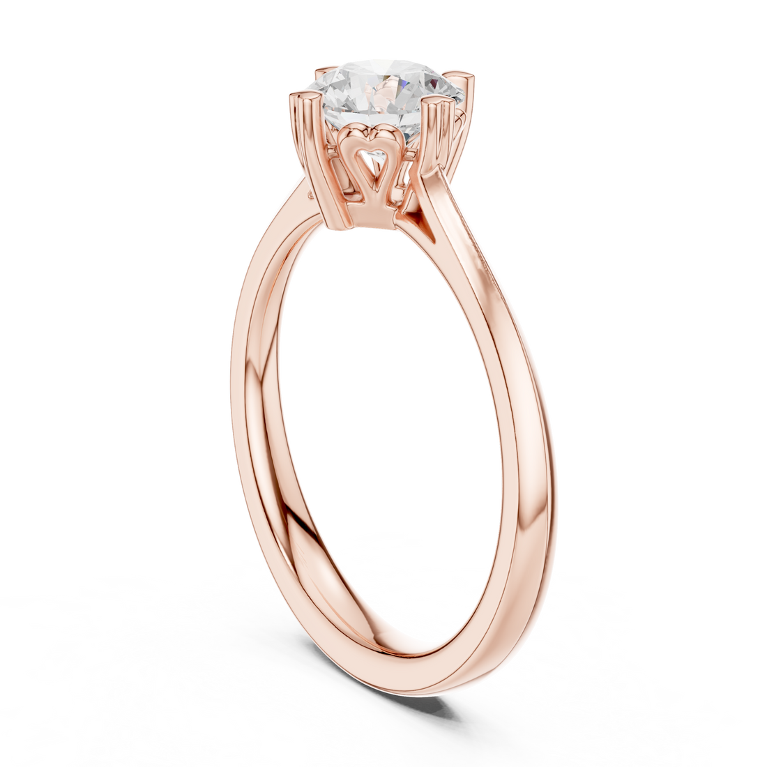 DDLR-547 - Solitaire Round Ring - White Gold