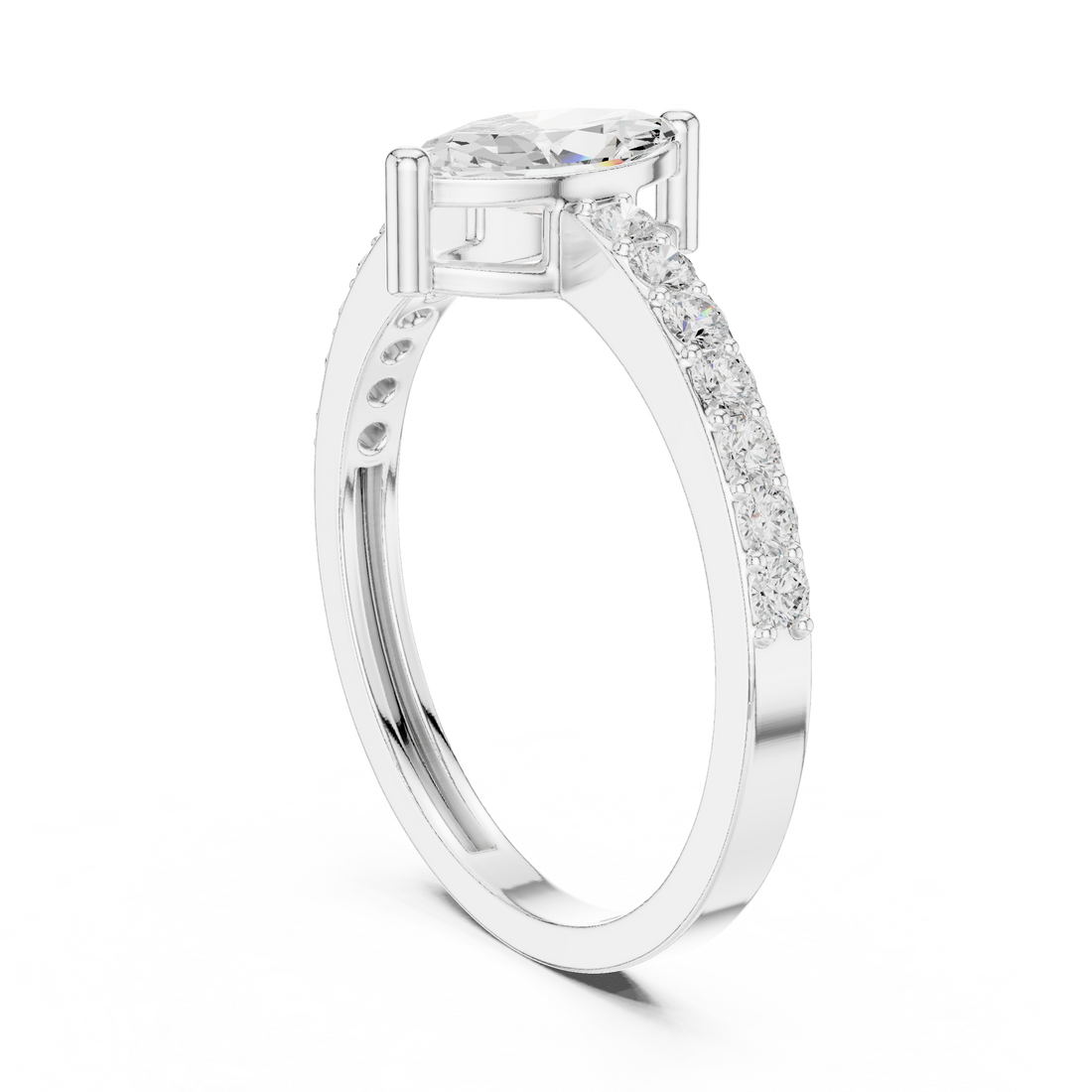 Fashion Ring - Marquise | JLR-23 - White Gold
