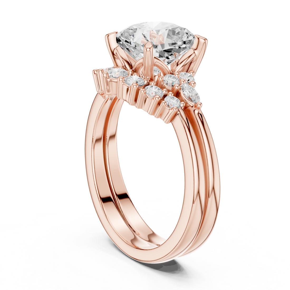 DDLR-440 - Fashion Cushion Ring - White Gold