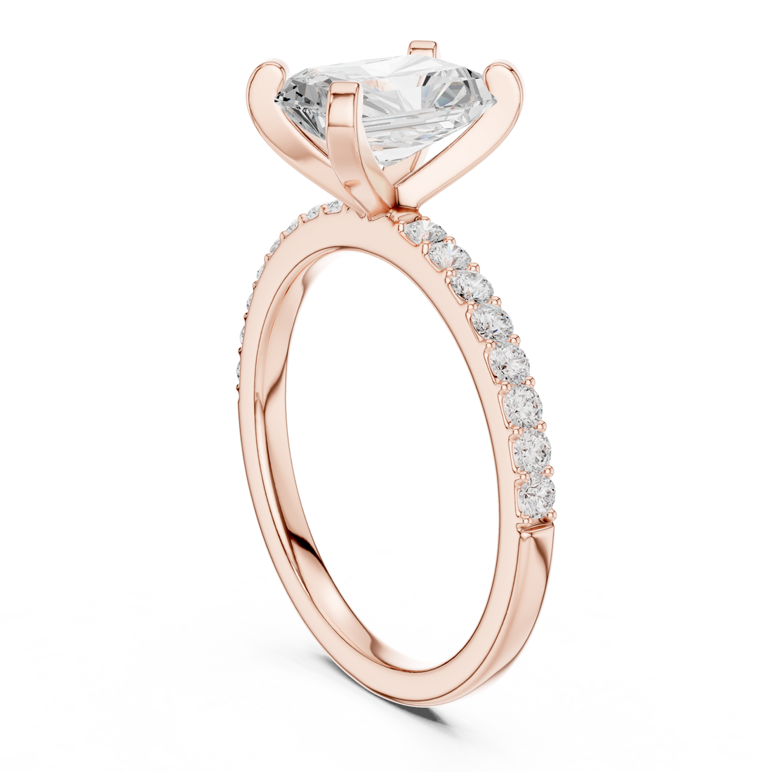 DDLR-040-R00697-RA - Solitaire Radiant Ring - White Gold