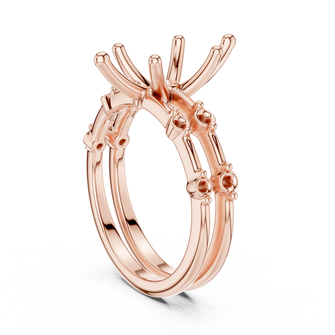 DDLR - 441 - MQ - Split Shank Marquise Ring - White Gold