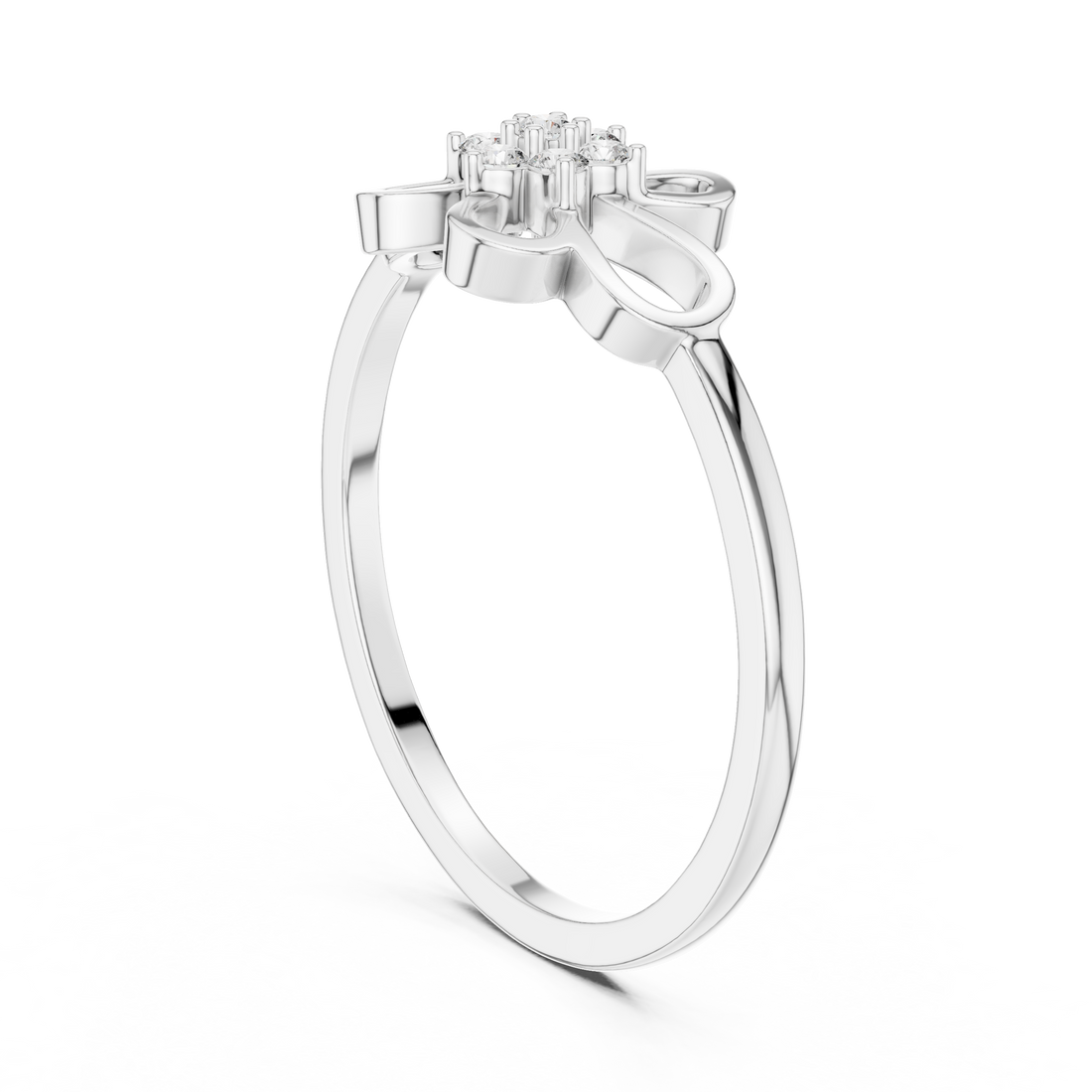 DR-6262 - Fashion Round Ring - White Gold