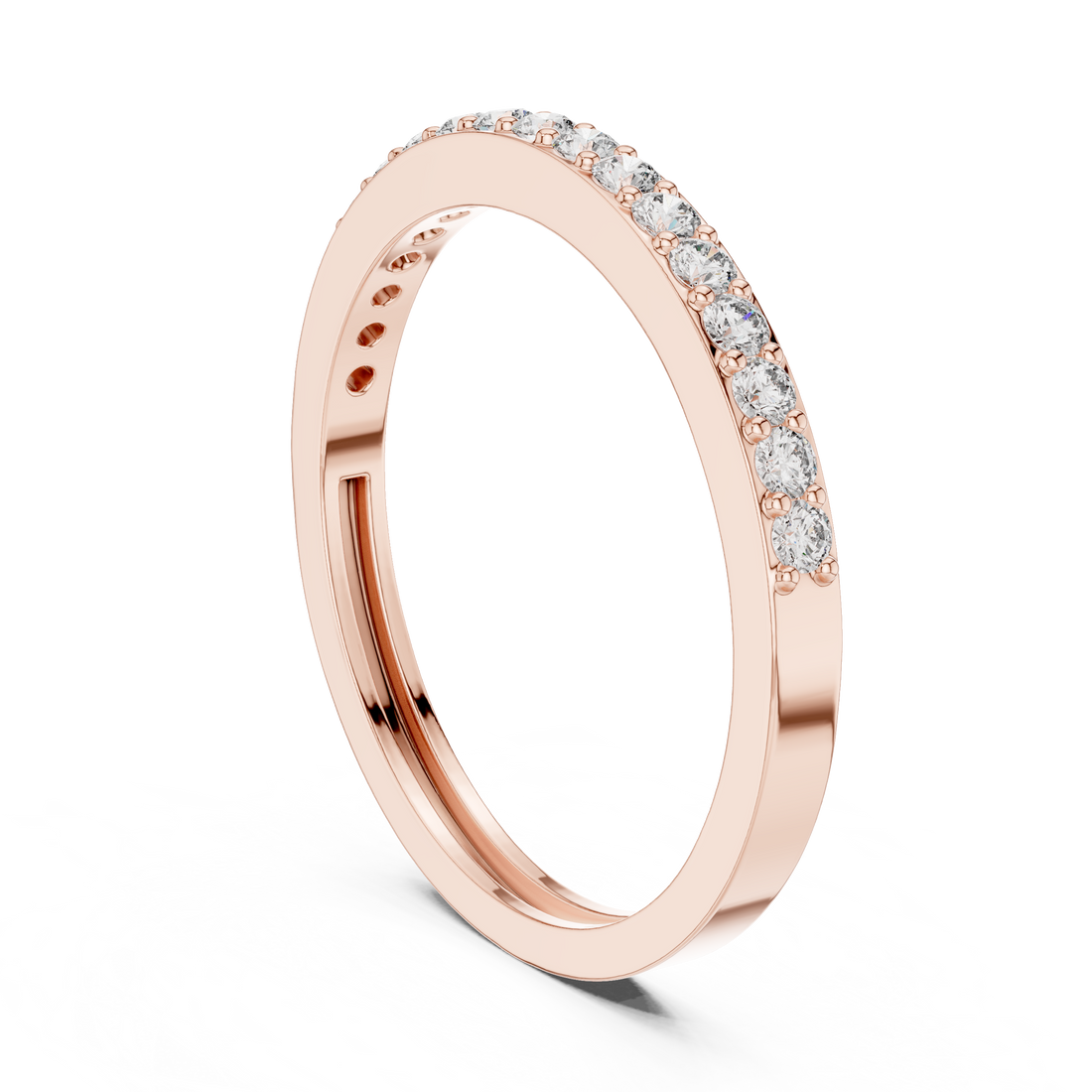 ALR-72 - Eternity Round Ring - White Gold