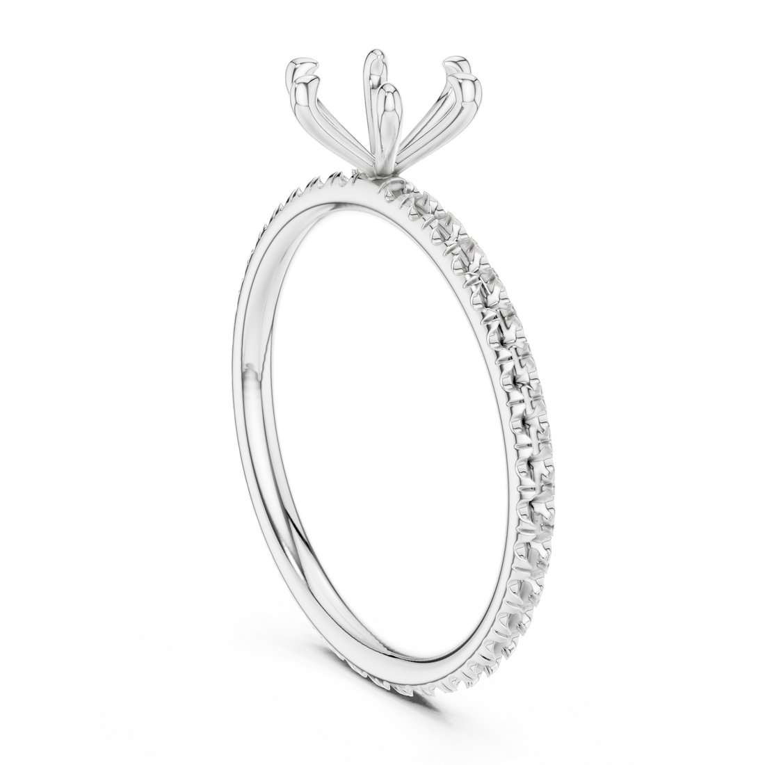 15 RND - Solitaire Round Ring - White Gold