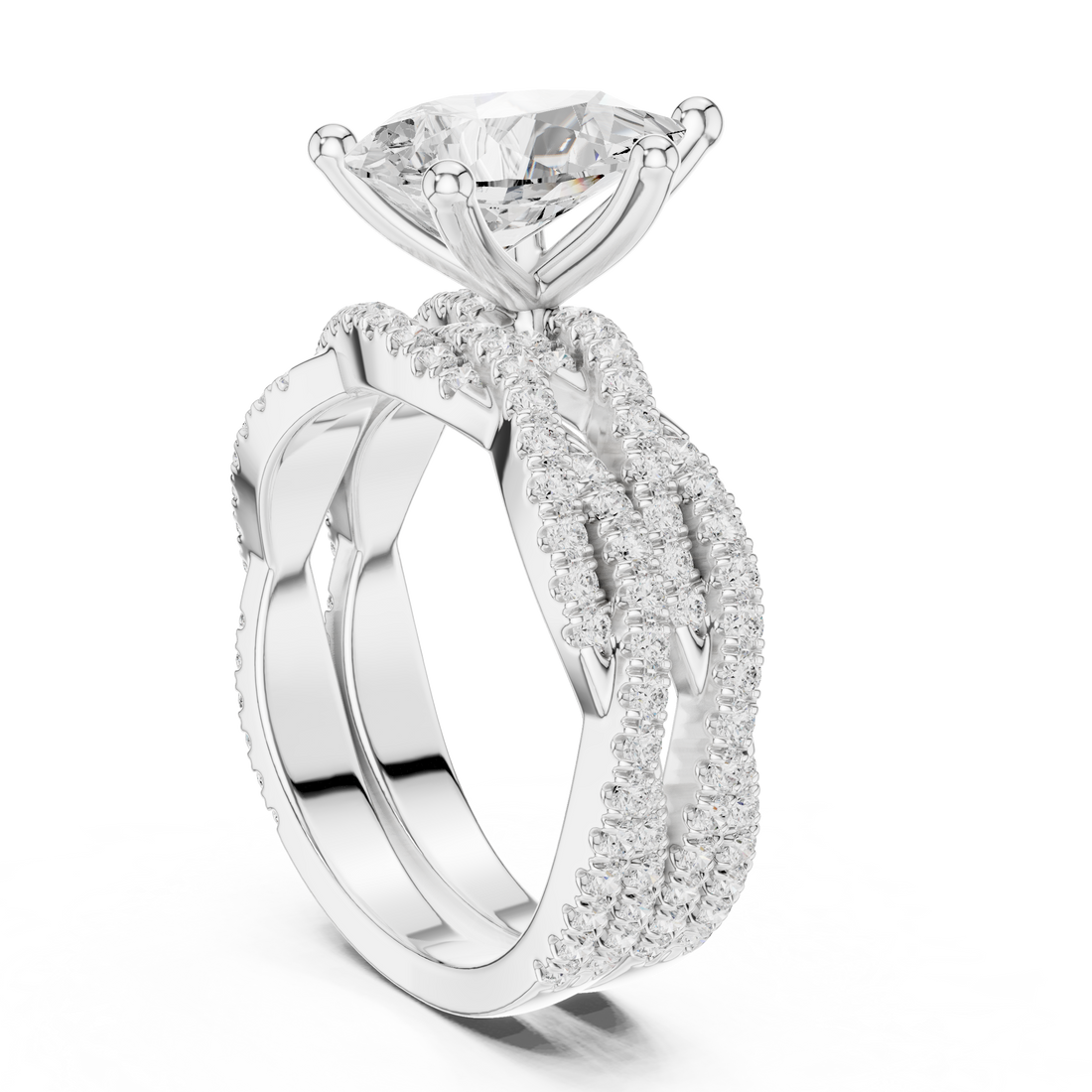 Fashion Ring - Pear | DDLR-300-PE - White Gold