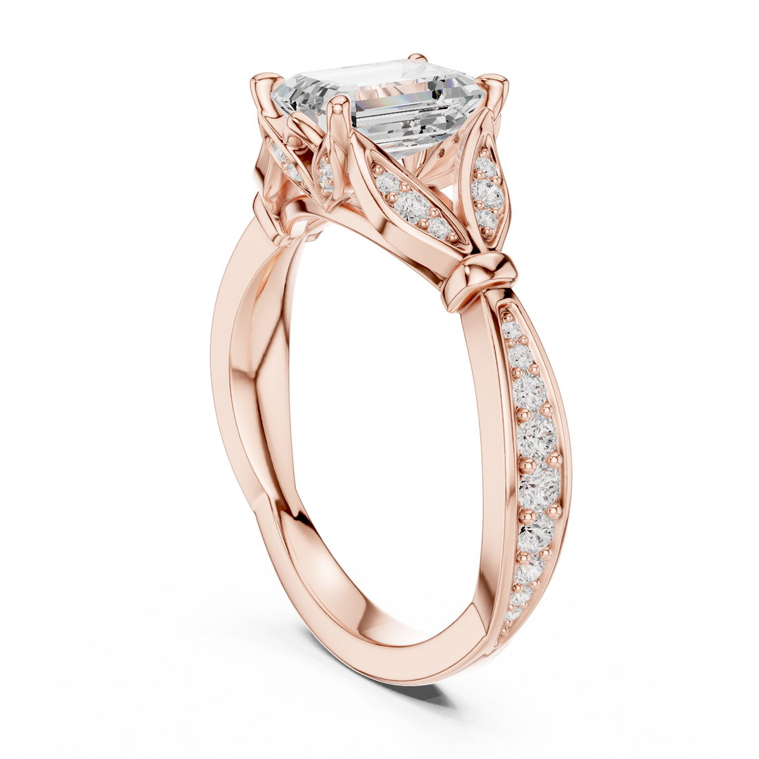 DDLR-257 - Vintage Emerald Ring - White Gold