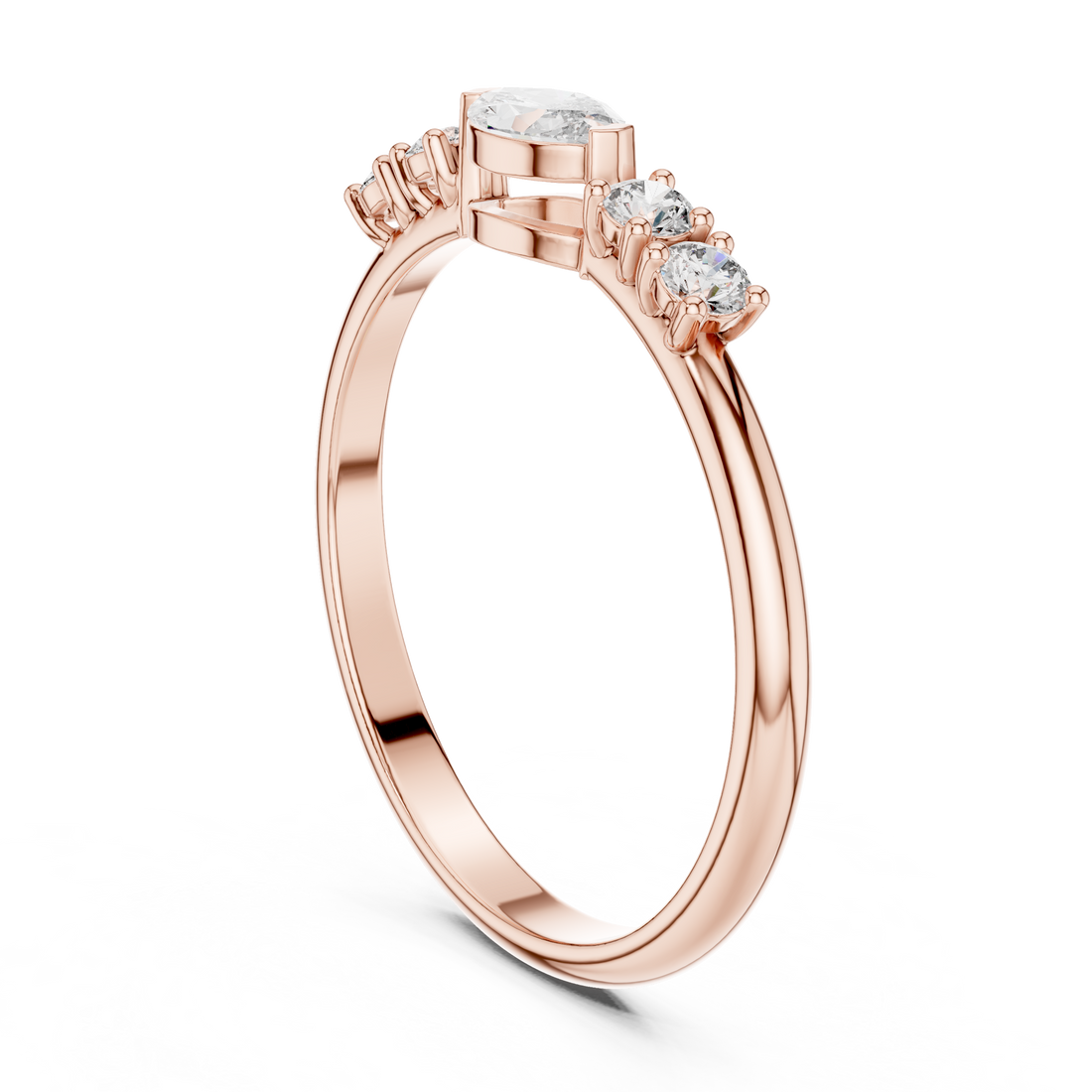 HLR-104 - Fashion Oval Ring - White Gold