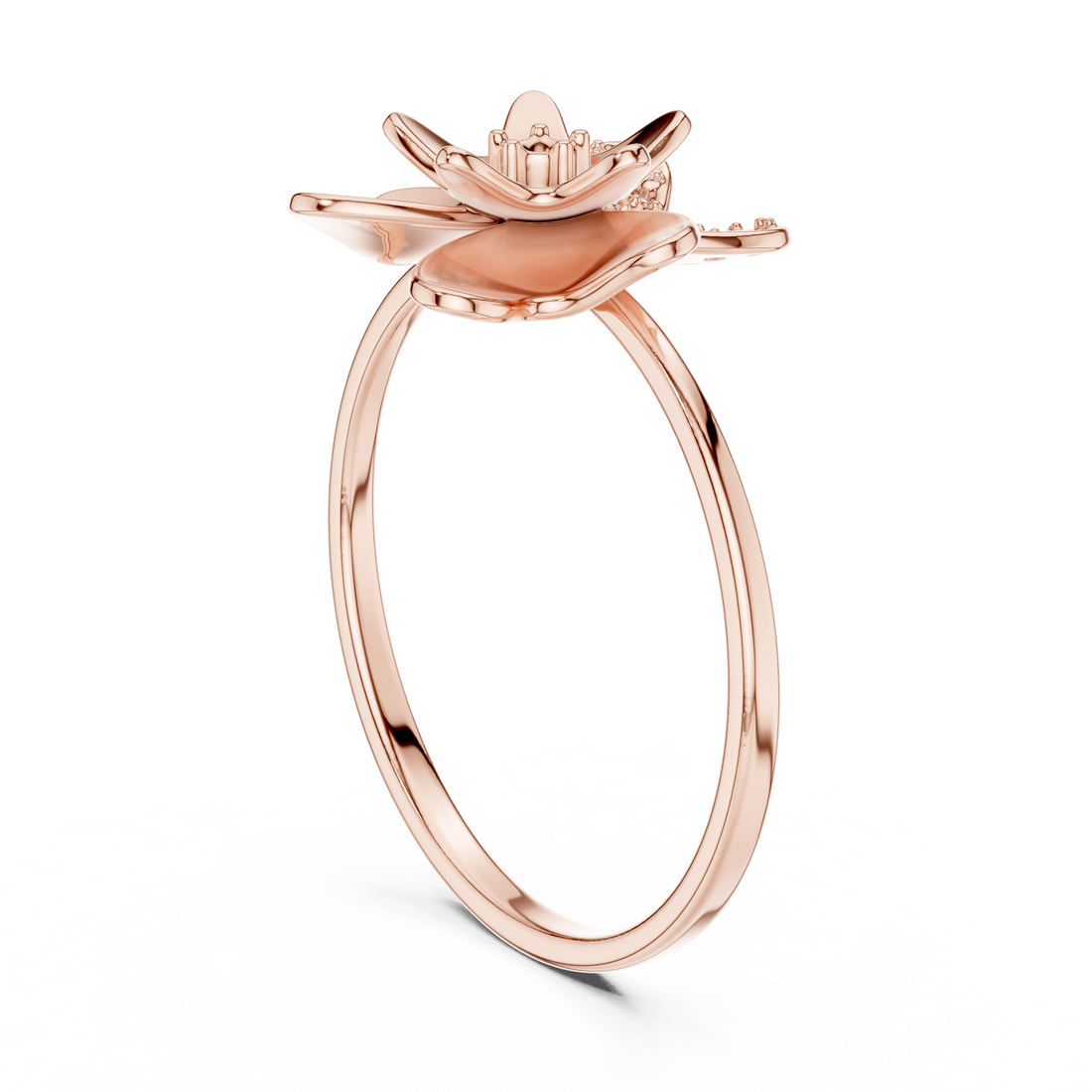 1 (118) - Fashion Round Ring - White Gold