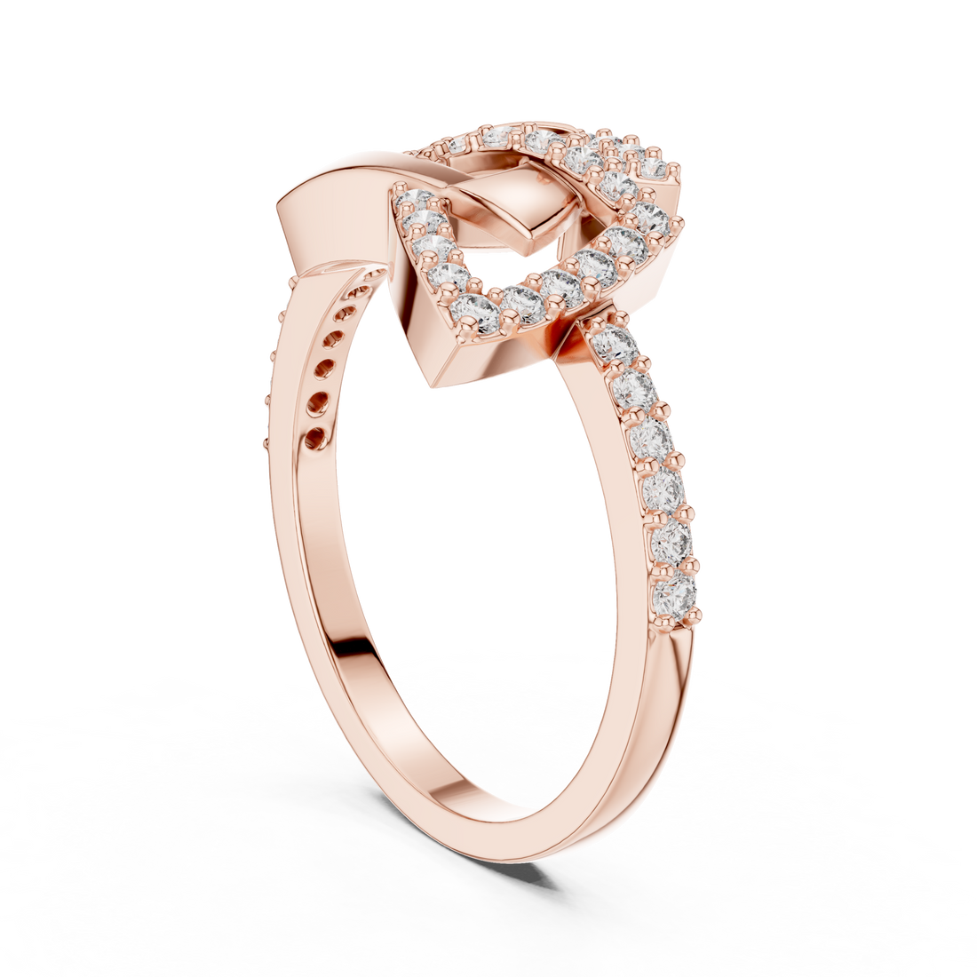 LR-01 (83) - Fashion None Ring - White Gold