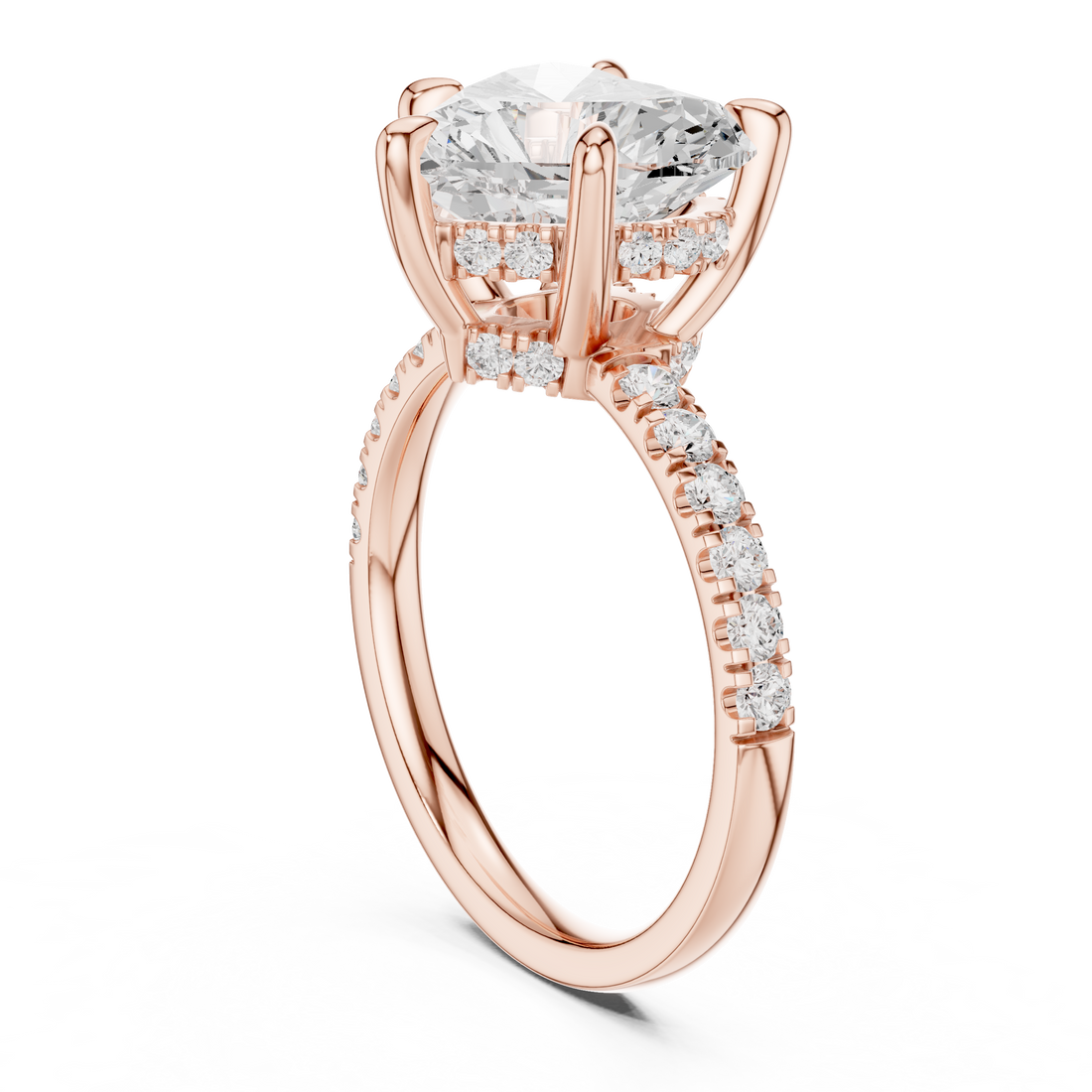 DDLR-259-HR - Solitaire Heart Ring - White Gold