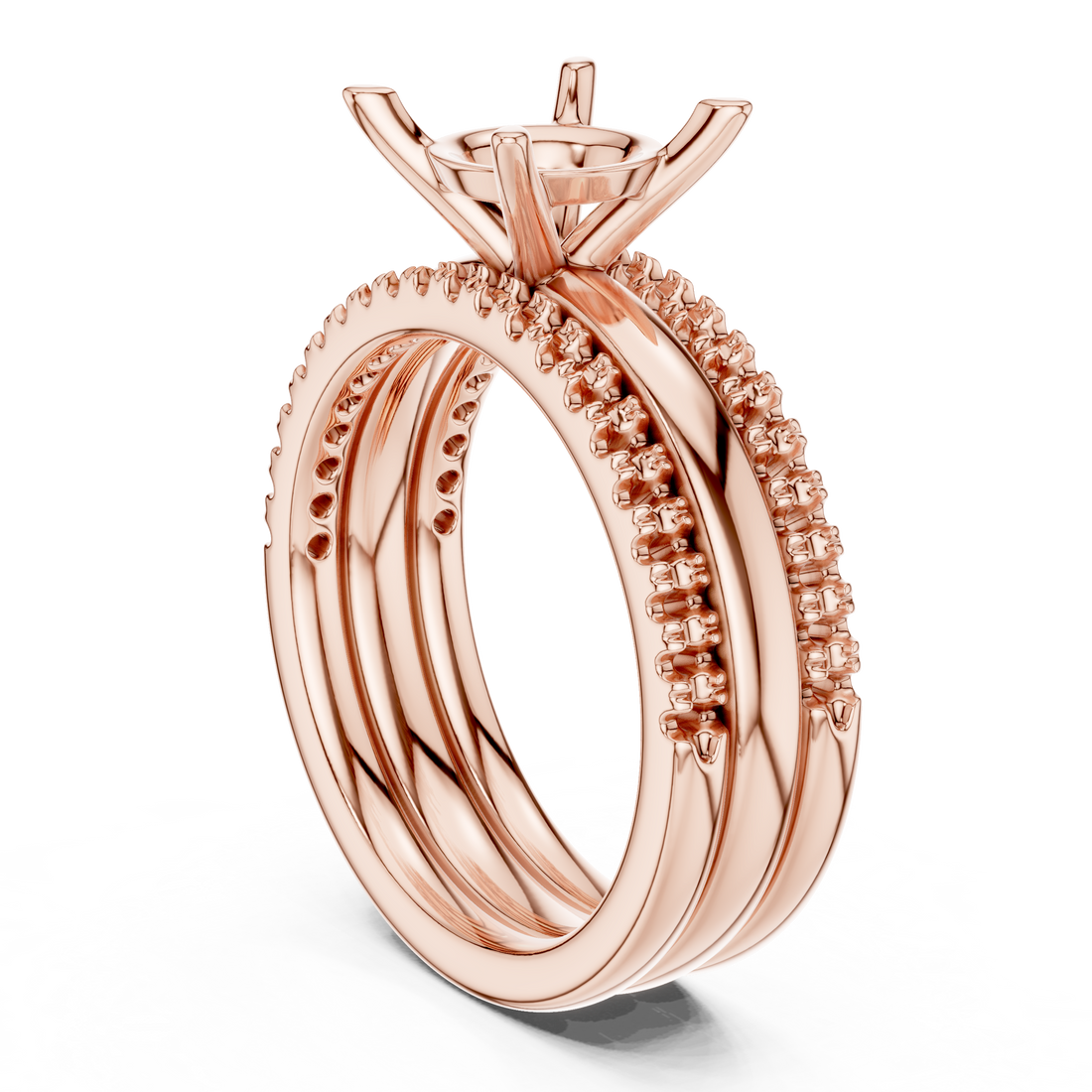 DDLR-302-RD - Solitaire Round Ring - White Gold