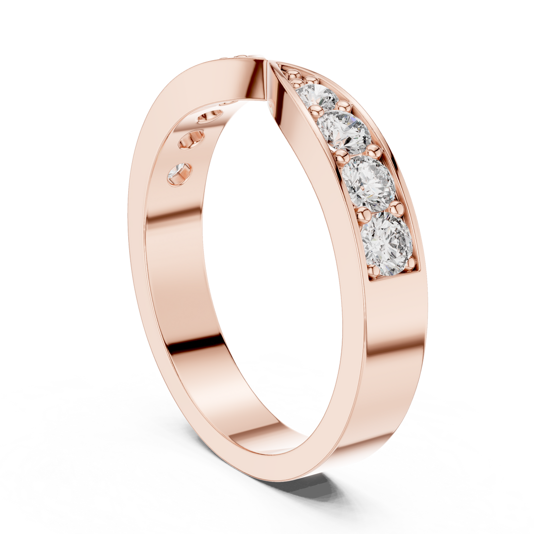 AOMLR105131 - Eternity Round Ring - White Gold