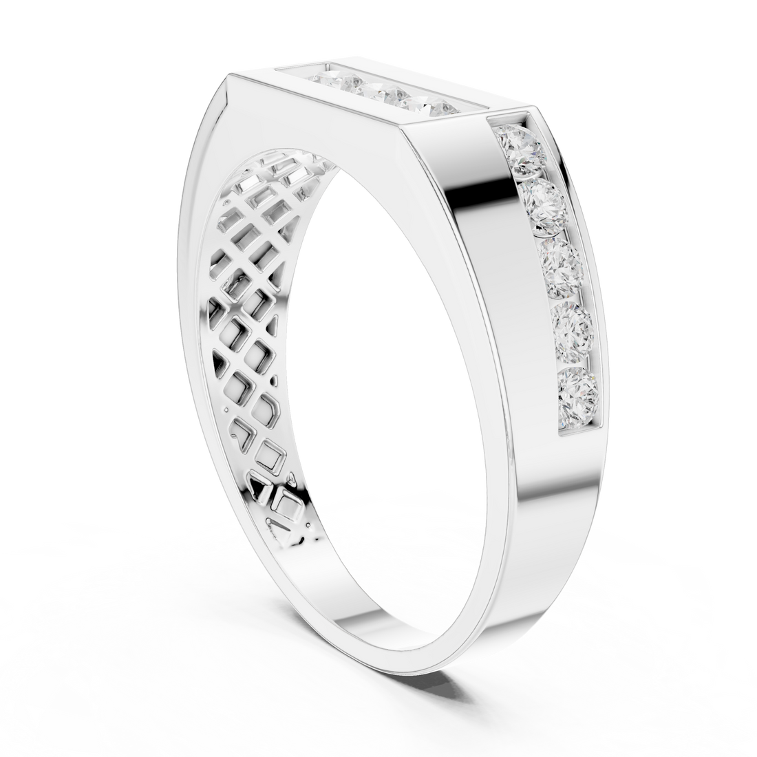 DDLR-389 - Fashion Round Ring - White Gold