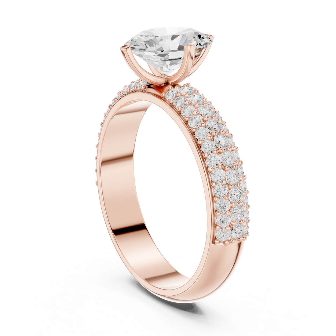 DDLR-1051 - Solitaire Oval Ring - White Gold
