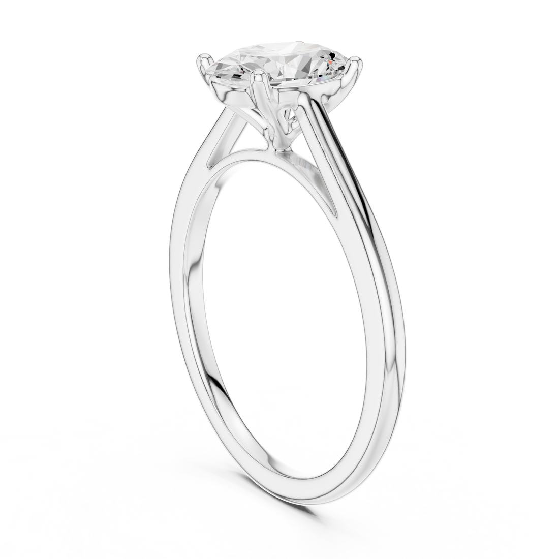 SBWR(19) - Fashion Oval Ring - White Gold