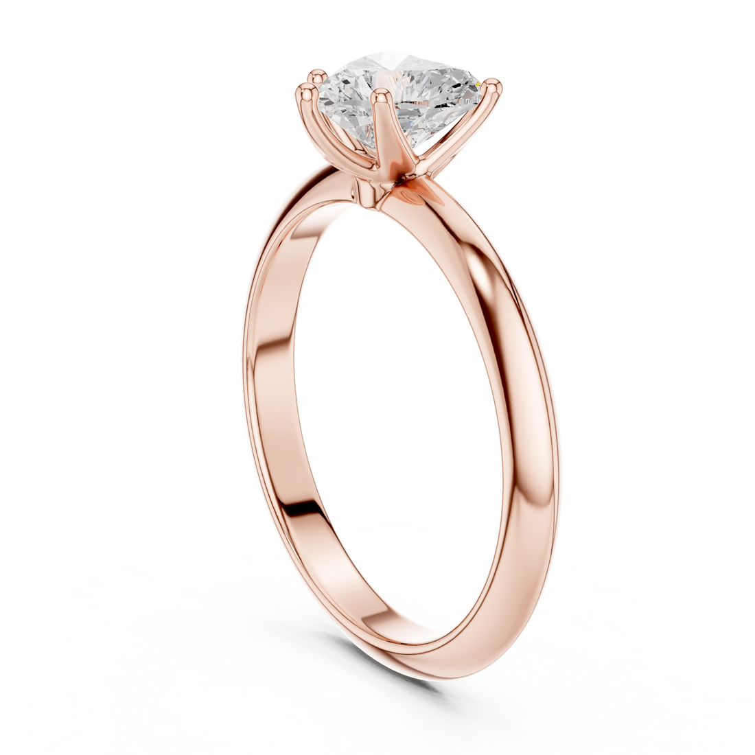 DDLR-146-HR - Solitaire Heart Ring - White Gold