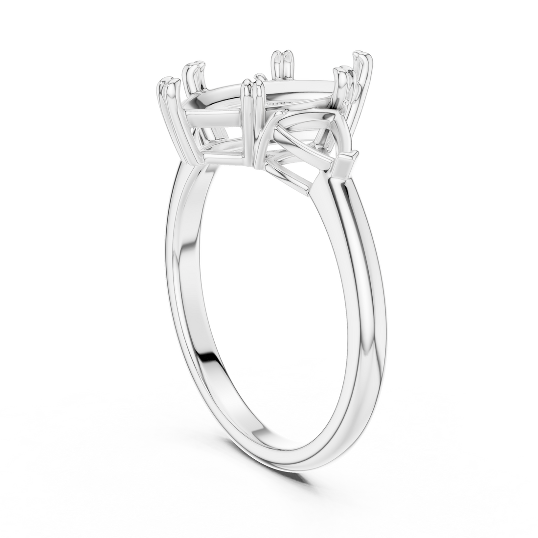 DDLR-034-MQ - Three Stone Marquise Ring - White Gold