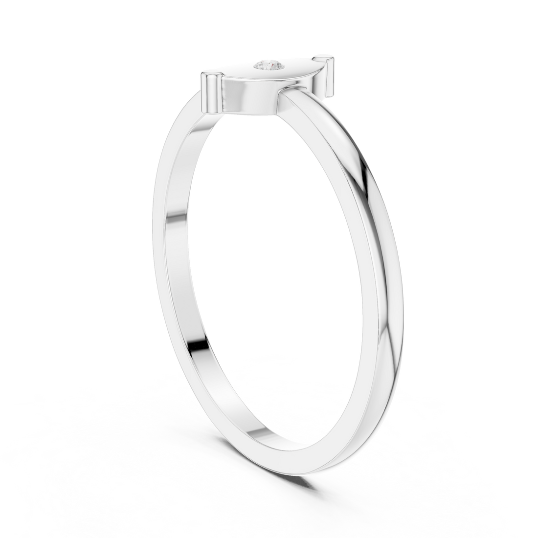 DDLR-466 - Fashion Round Ring - White Gold