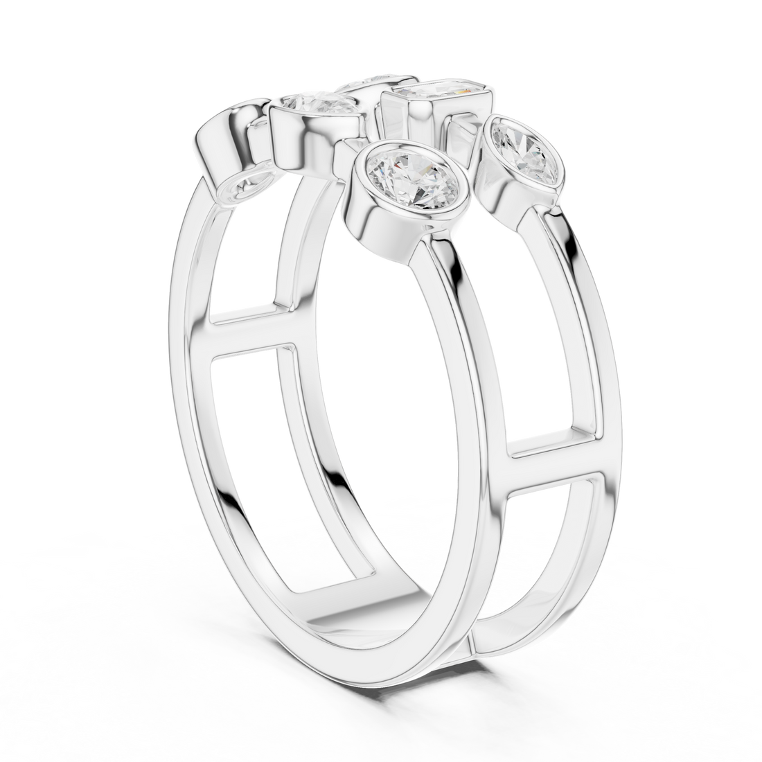 SBWR(16) - Fashion Oval Ring - White Gold