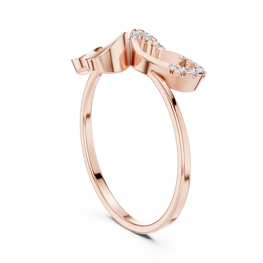 1 (241) - Fashion Round Ring - Rose Gold