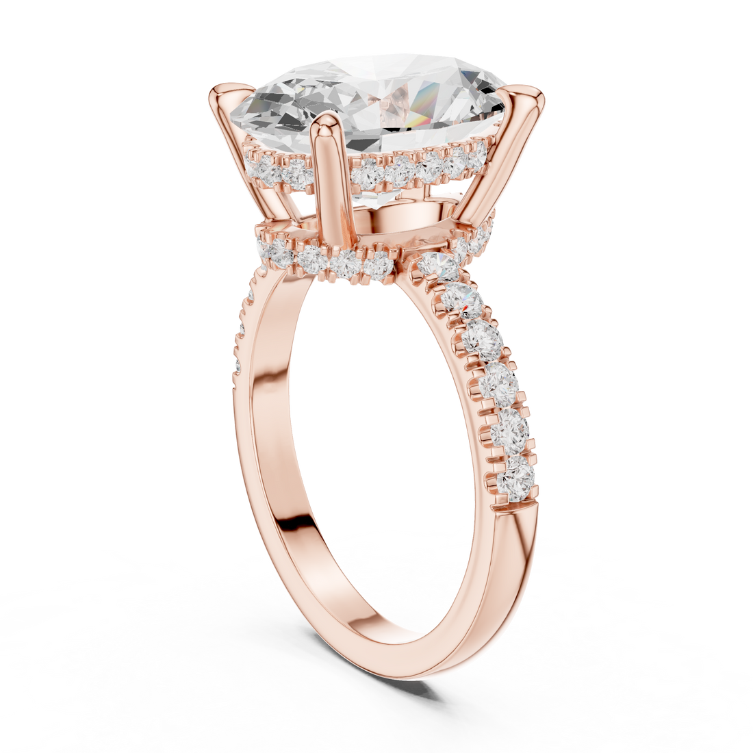 DDLR-259 - Solitaire Oval Ring - White Gold