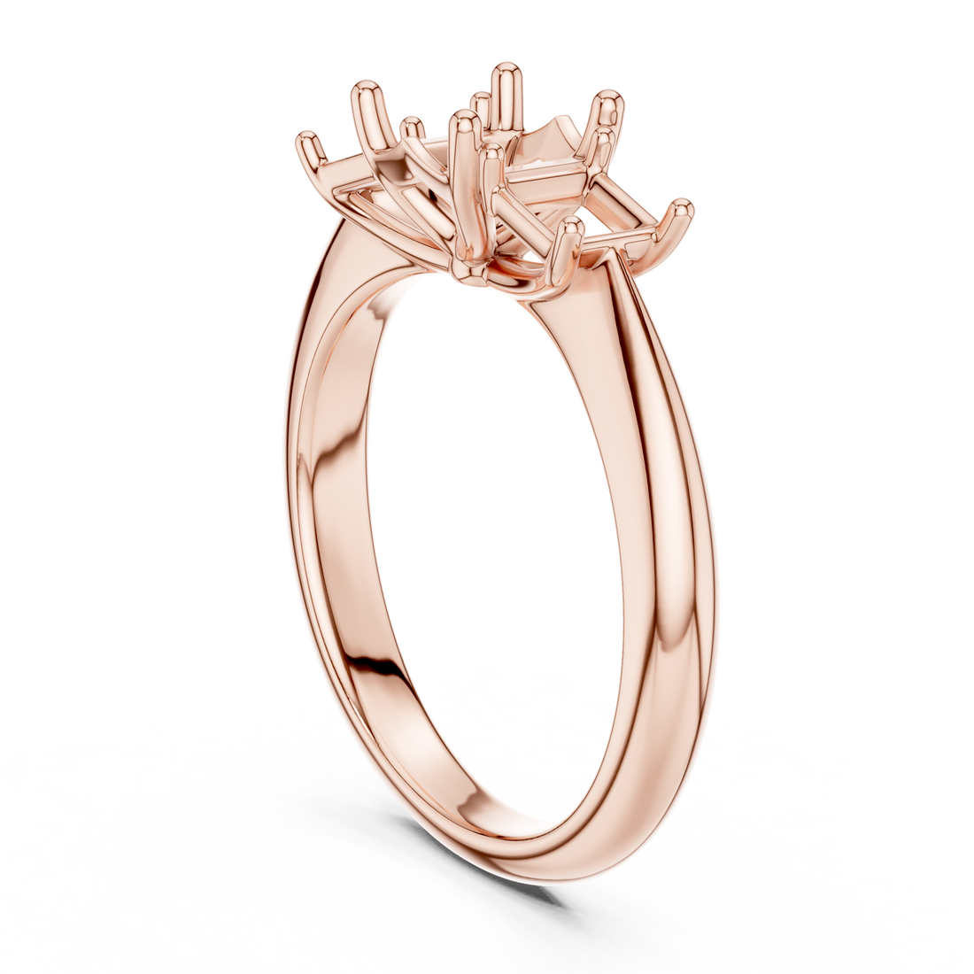 DDLR-044-AC - Three Stone Asscher Ring - White Gold
