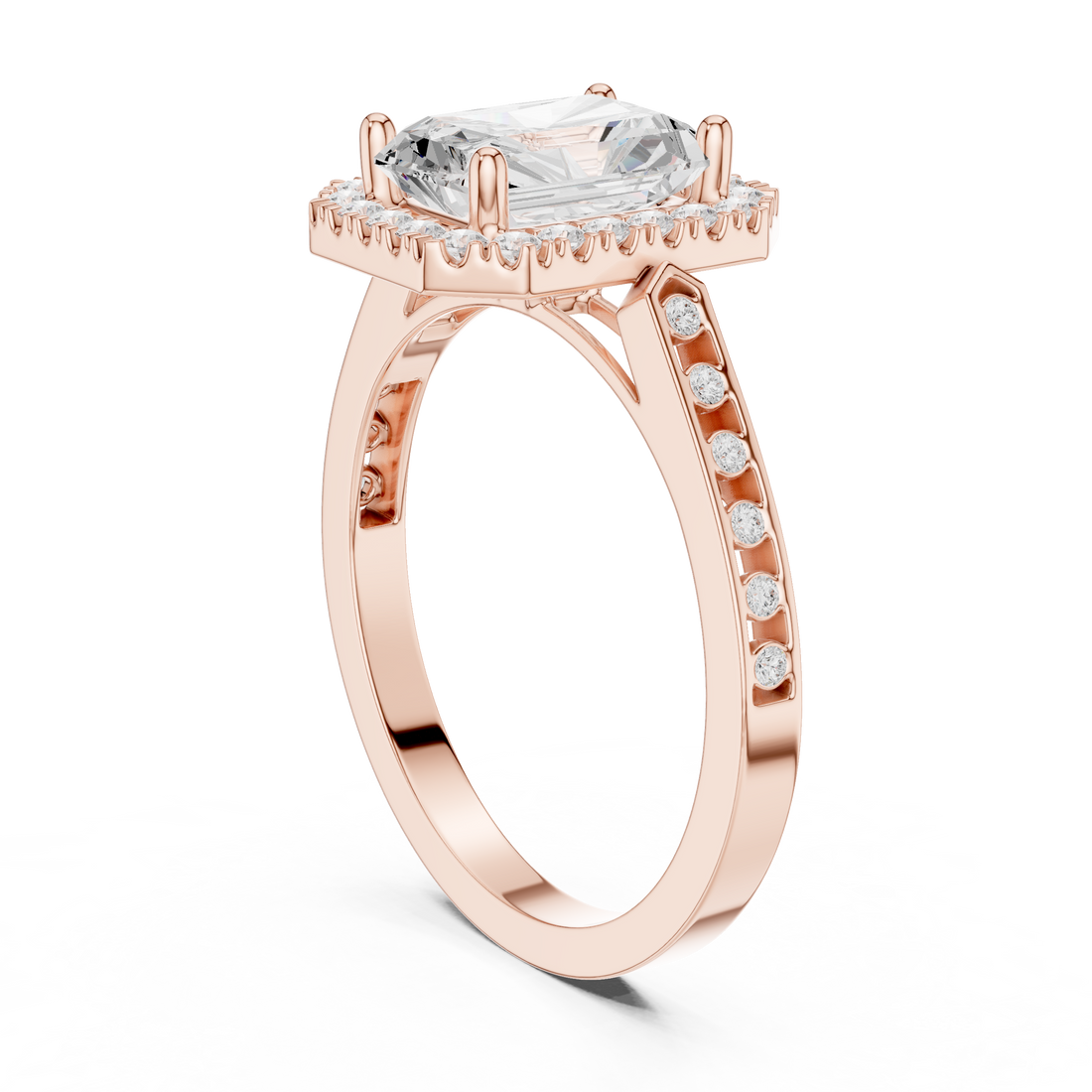 DDLR-349 RA - Halo Radiant Ring - White Gold