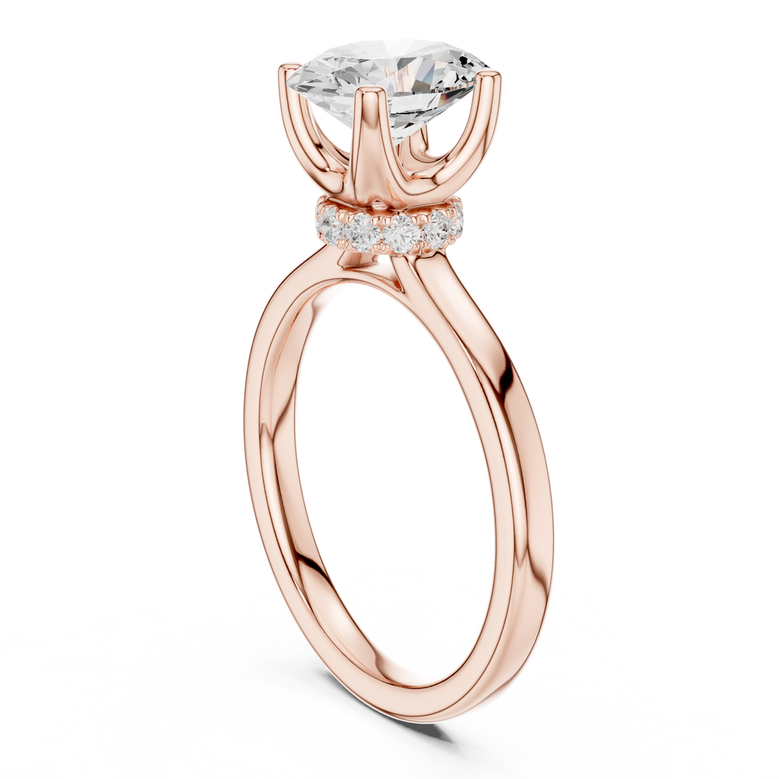 DDLR-176 -OV - Solitaire Oval Ring - White Gold