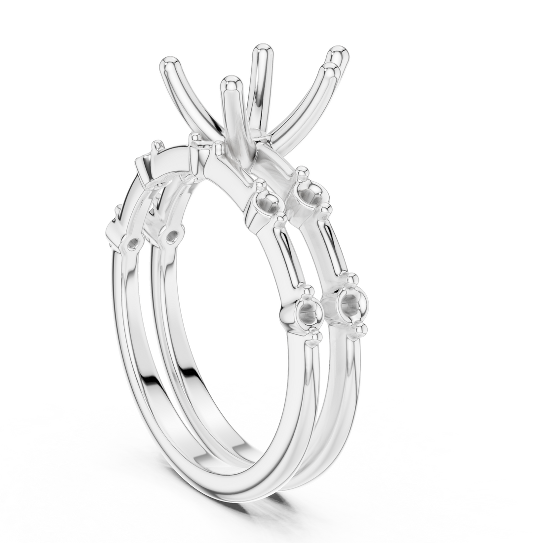 DDLR - 441 - PE - Solitaire Pear Ring - White Gold