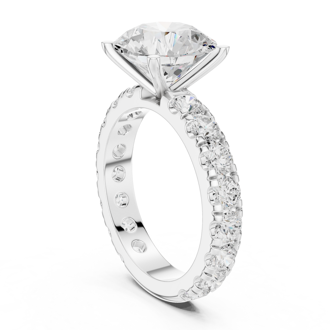 63 RND - Solitaire Round Ring - White Gold