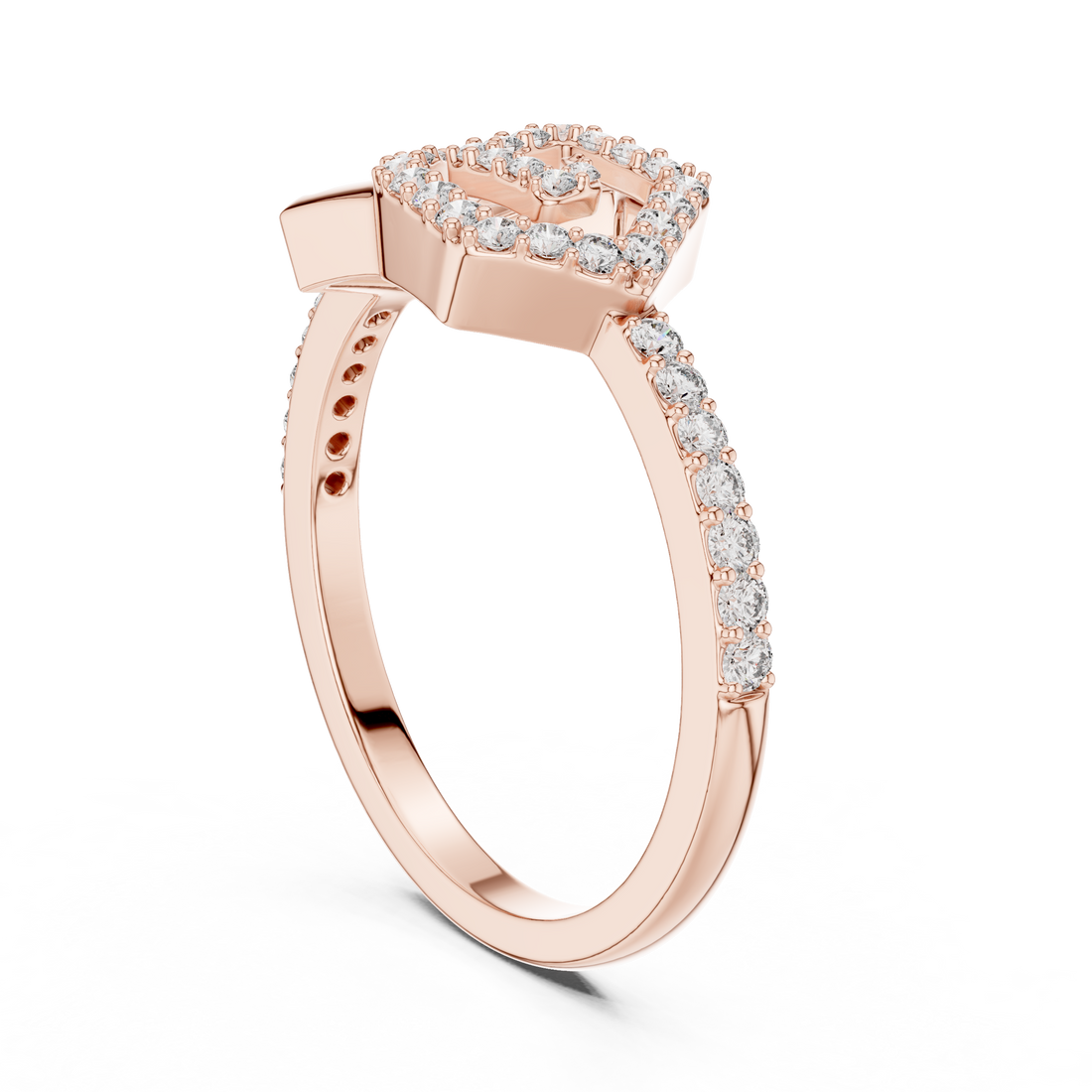 LR-01 (55) - Fashion None Ring - White Gold