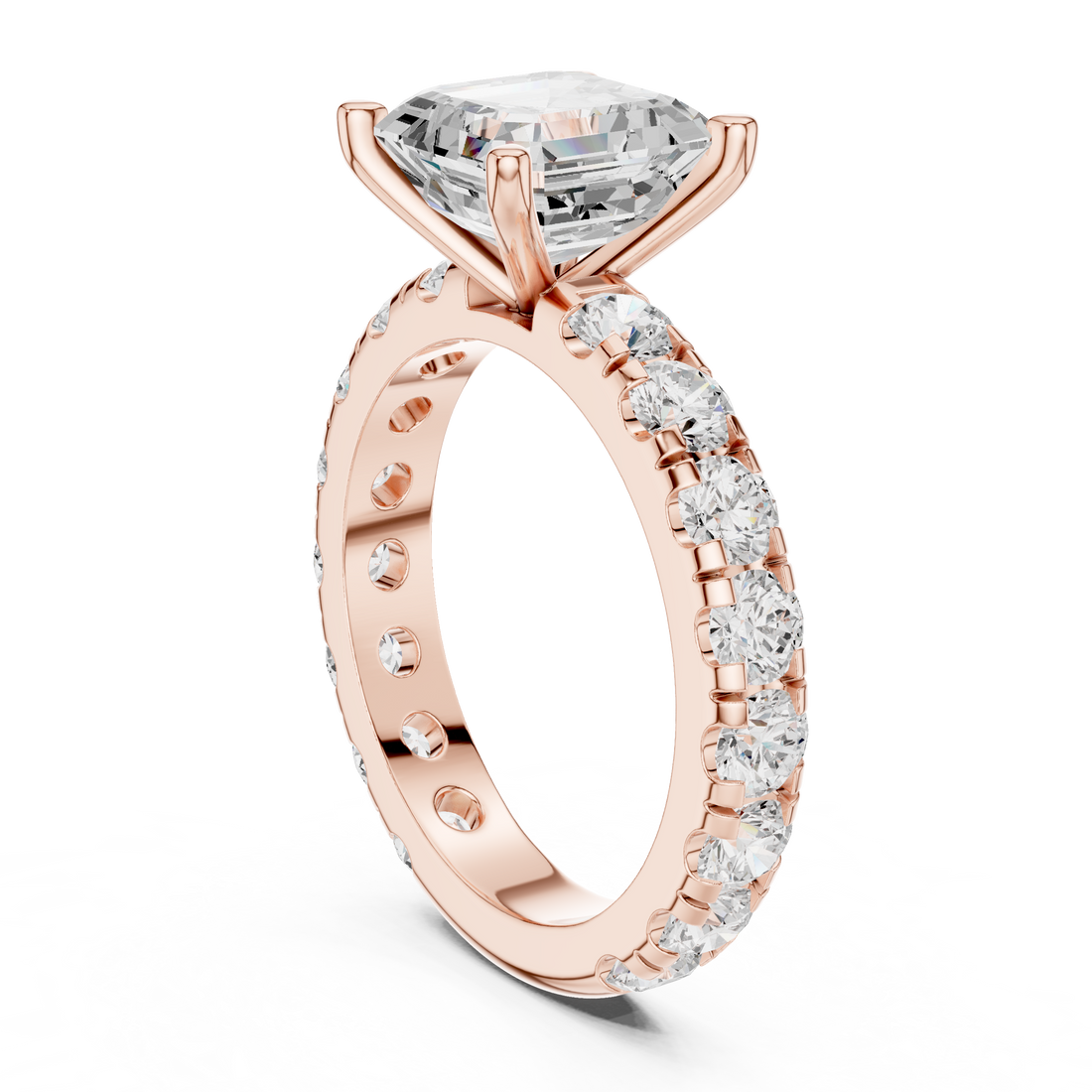 63 AC - Solitaire Asscher Ring - White Gold