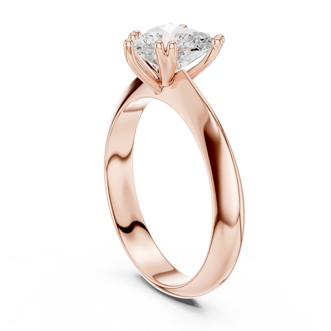 DDLR-147-HR - Solitaire Heart Ring - White Gold