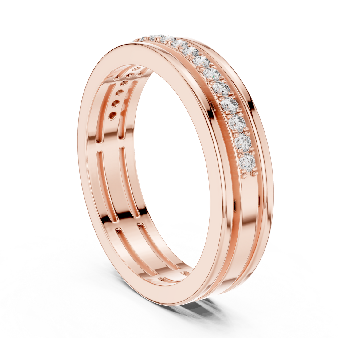 ALR-1 - Eternity Round Ring - White Gold